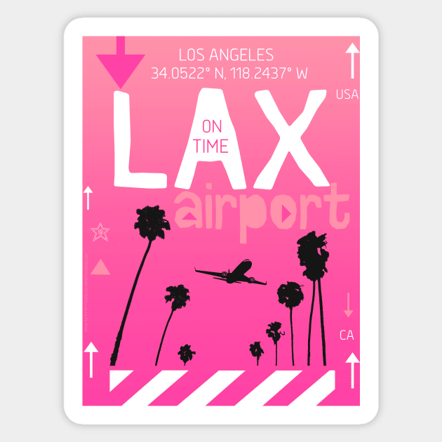 Los Angeles airport code 28122022X Sticker by Woohoo